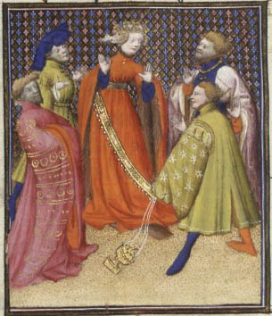 Les éléments. Vénus. Barthelemy l'Anglais, De proprietaribus rerum, Flandre, 15° s. BNF.
